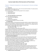 Samenvatting Capita Selecta: Risk Assessment and Threat Analysis