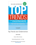 Complete Samenvatting Toptrends Voor Ondernemers | Extra Toevoegingen | Lijst Met Tabellen & Figuren