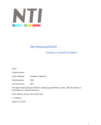 Tentamenopdracht evidence based handelen 