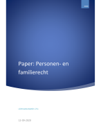Paper Personen- en familierecht + beoordelingsformulier 6.5