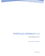 Portfolio opdracht 2.3 Vreemdelingenrecht cijfer 6.9