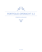Portfolio opdracht 3.2 +Beoordelingsformulier cijfer 10.0!