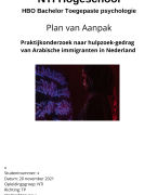 NTI Toegepaste Psychologie plan van aanpak: psychologische hulp aan niet-westers Arabische immigranten in Nederland