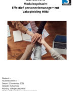 Schoevers Effectief Personeelsmanagement - Schoevers vakopleiding HRM - Geslaagd november 2021 - Eindcijfer 8