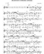 Boulevard of Broken Dreams, Green Day, Leadsheet