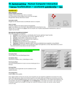 Human Computer Interaction Samenvatting 2021/2022 + spiekbriefje + tips + bonus hoofdstukken