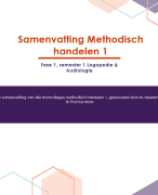 Samenvatting Methodisch handelen 1