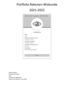 Portfolio rekenen-wiskunde periode 