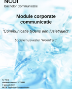 NCOI Module Corporate Communicatie - Geslaagd Jan. 2022 (8) - Communicatie tijdens een fusie