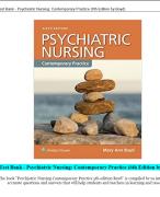 Test Bank - Psychiatric Nursing Contemporary Practice (6th Edition by Boyd)
