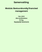 NCOI samenvatting hele reader Bestuurskundig en Financieel Management - Nieuw Feb. 2022