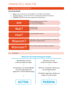 Samenvatting financiële analyse - 2de jaar ITAA