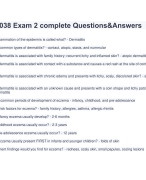NUR 2038 Exam 2 complete Questions&Answers