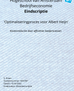 Geslaagde scriptie Albert Heijn - Kostenreductie door optimalisatie laadprocessen - HvA Bedrijfsecon
