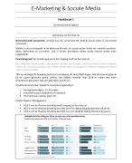 E-marketing en sociale media - complete samenvatting + lesnotities