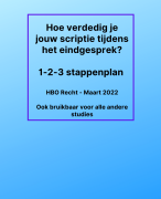 Hoe verdedig je een scriptie? - HBO Recht (maar geschikt voor alle scripties) - Simpel 1-2-3 stappen