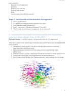 Summary all materials performance management 