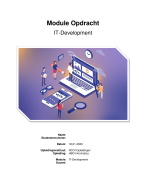 Moduleopdracht IT-Developtment - Cijfer 8 - Incl. feedback