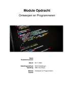 Moduleopdracht Ontwerpen en Programmeren (Java) - Cijfer 7,5 - Incl. Feedback en Code