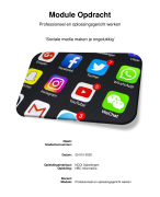 Moduleopdracht Professioneel en Oplossingsgericht Werken (casus Sociale Media) - Cijfer 8,0 - Incl. Feedback