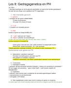Persoonlijkheidspsychologie les 8: genetica en  PH 