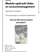 Geslaagde moduleopdracht sales- en accountmanagement NCOI 2022 - Operationeel Salesplan - Meer klanten aantrekken