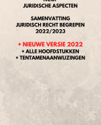 NCOI Juridische Vaardigheden - Samenvatting Juridisch Recht Begrepen - Nieuw jaar 2022/2023 - Alle hoofdstukken met tentamen aanwijzingen