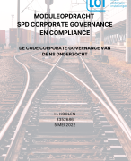 LOI Module Corporate Governance en Compliance - Mei 2022 - Geslaagd (8) met feedback - corporate governance en de Code Corporate Governance vergeleken
