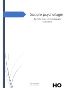 Volledige samenvatting sociale psychologie - HoGent 
