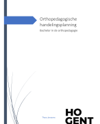 Volledige samenvatting Orthopedagogische handelingsplanning - HoGent : schema's + werkcollege's 