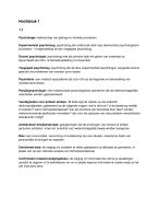 Inleiding psychologie begrippen hoofdstuk 1