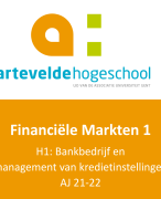 Financiële markten 1, slides + samenvatting cursus in notities