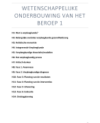 Wetenschappelijke onderbouwing van het beroep 1