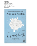 Boekverslag Lieveling (Kim van Kooten)