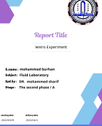 Weirs Experiment report