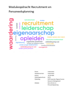 Moduleopdracht Strategische Personeelsplanning en Recruitment NCOI