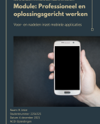 Geslaagde NCOI module professioneel en oplossingsgericht werken - zin en onzin van Mobiele Applicaties (context Corona) - Geslaagd 2021 - Cijfer 9 met feedback NCOI