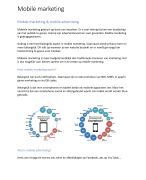 Samenvatting gastcollege Mobile marketing schakeljaar handelswetenschappen
