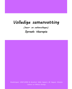 Volledige samenvatting spraak: therapie (2 LA) (2021-2022)