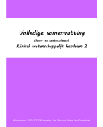 Volledige samenvatting klinisch wetenschappelijk handelen 2 (2 LA) (2021-2022)