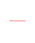 CPR Test (25 questions) Latest 2022/2023 Verified Answers