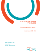 Individueel examenopdracht 1 Practicum 2 SPP 2021-2022  Psychodiagnostisch verslag: VvGk &CBSK