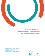 Individueel examenopdracht 1 Practicum 2 SPP 2021-2022  Psychodiagnostisch verslag: VvGk &CBSK