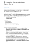 Bijeenkomst 1 Rechtshandeling en overeenkomst samenvatting