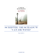 Geschiedenis Scriptie  ‘De Schaduw van de Wind’