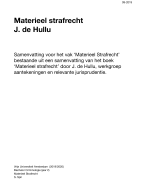Samenvatting Materieel Strafrecht: het boek van J. de Hullu, werkgroep aantekeningen en relevante jurisprudentie en artikelen! 