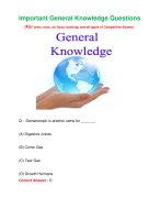 Important General Knowledge Questions for army, air force, RRB, and all types of Competitive Exams