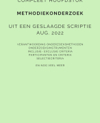 Hoofdstuk onderzoeksmethode scriptie - zeer uitgebreid! - alles dat in een scriptie onder 'onderzoeksmethode' hoort