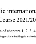 Samenvatting NL en ENG van Public International Law 