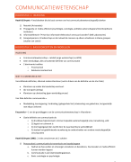 Samenvatting Communicatiewetenschap 21-22